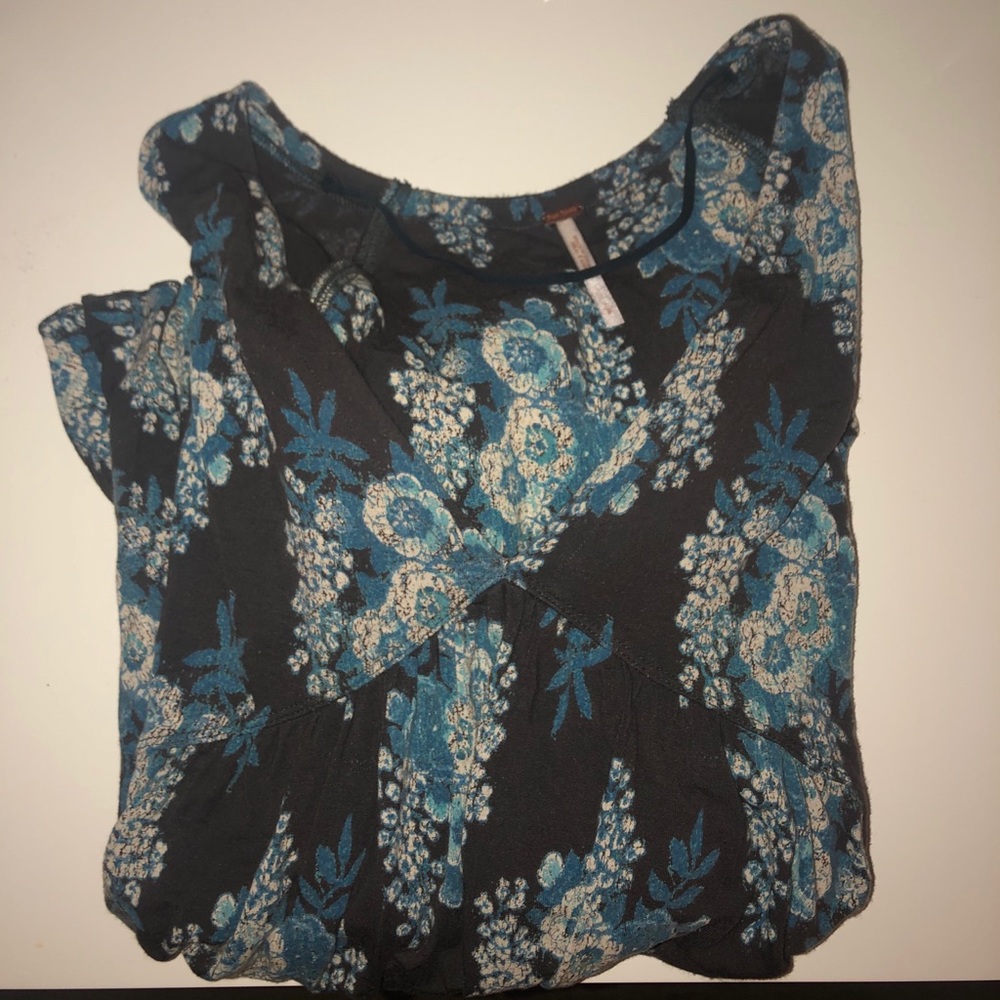 Free People long sleeve floral top